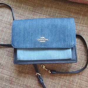 Coach foldover denim belt bag